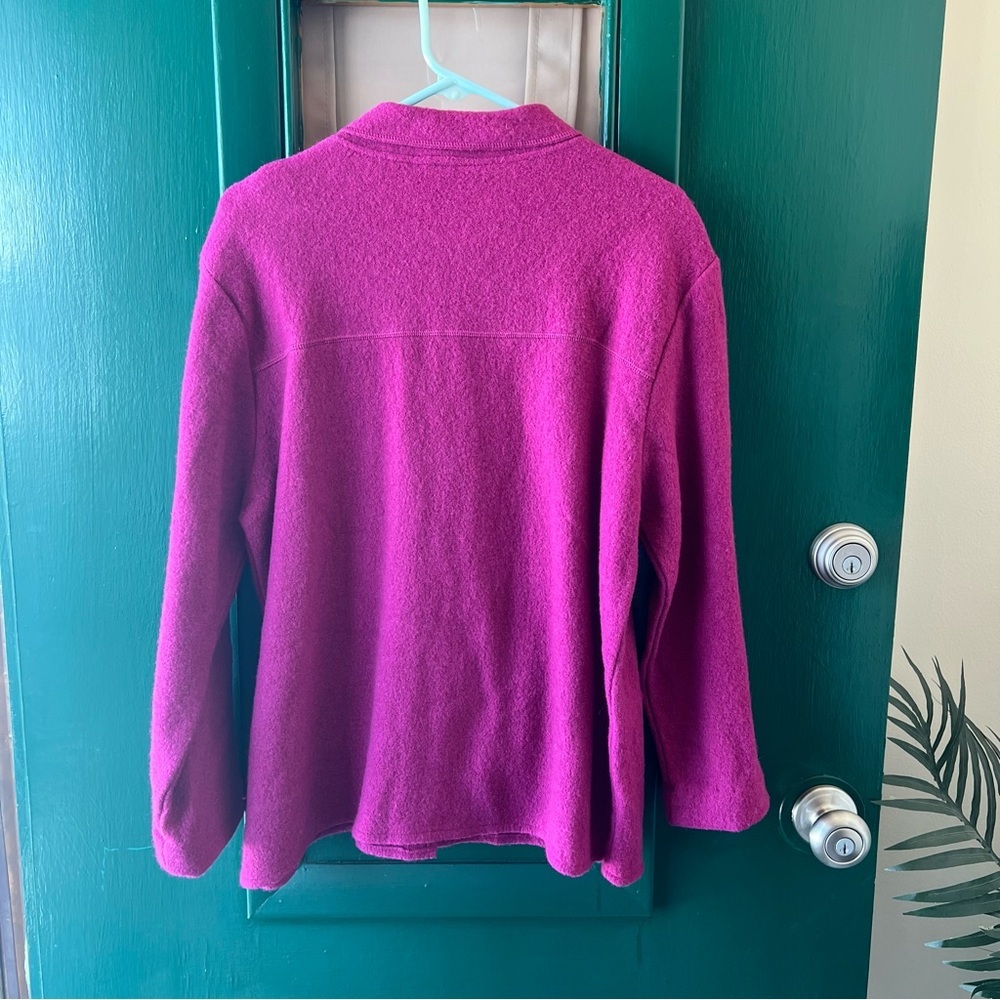 Alfred Dunner Vibrant Pink Teddy Jacket - Picture 5 of 5